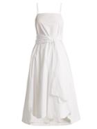 Elizabeth And James Oak Tie-front Cotton Dress