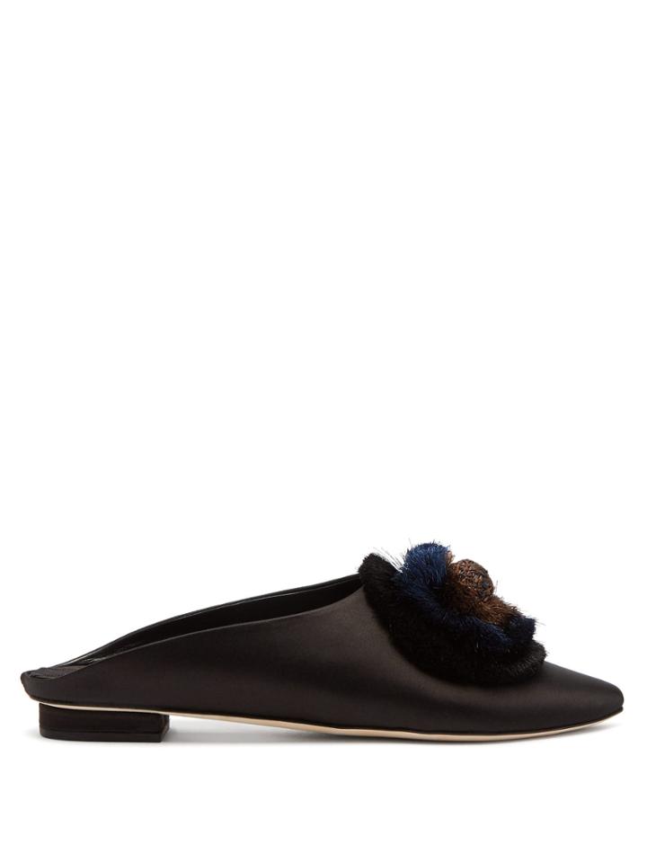 Sanayi 313 Zarina Satin Backless Loafers