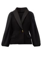 Matchesfashion.com Roksanda - Isobel Balloon-sleeve Single-breasted Jacket - Womens - Black