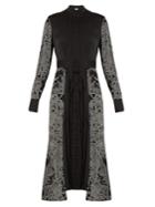 Diane Von Furstenberg Polka-dot And Leaf-print Stretch-silk Dress