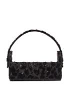 Matchesfashion.com Bienen-davis - Rgine Leopard Print Velvet Devor Clutch Case - Womens - Black