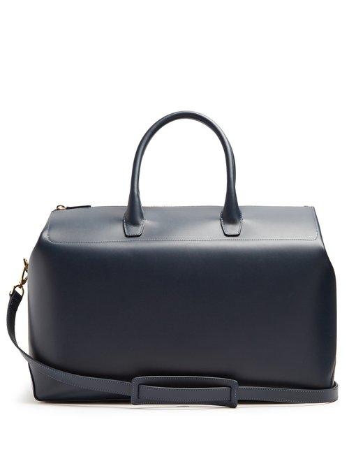 Matchesfashion.com Mansur Gavriel - Leather Holdall - Womens - Navy