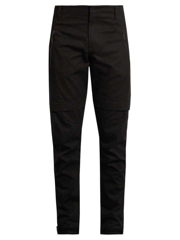 Marcelo Burlon Damian Zipped-cuff Cotton-twill Trousers