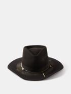 Nick Fouquet - Avedon Distressed Fedora Hat - Mens - Black
