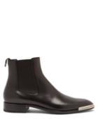 Matchesfashion.com Givenchy - Metal Square-toe Leather Chelsea Boots - Mens - Black