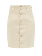 Isabel Marant Toile - Tloan Buttoned Denim Mini Skirt - Womens - Ivory