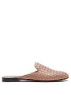 Bottega Veneta Fiandra Intrecciato Leather Slipper Shoes