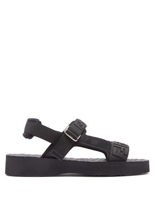 Matchesfashion.com Fendi - Ff-embossed Sandals - Mens - Black