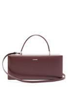 Matchesfashion.com Jil Sander - Rectangular Case Leather Handbag - Womens - Burgundy