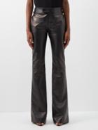 Tom Ford - Kick-flared Plong-leather Suit Trousers - Womens - Black