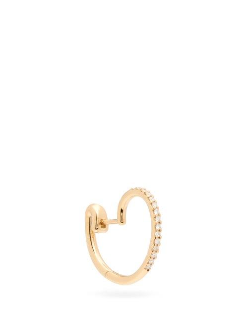 Matchesfashion.com Charlotte Chesnais Fine Jewellery - Cloud Diamond & 18kt Gold Single Earring - Womens - Gold