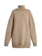 Matchesfashion.com Raey - Displaced-sleeve Roll-neck Wool Sweater - Womens - Grey