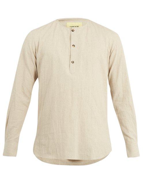 Matchesfashion.com De Bonne Facture - Tunisian Linen Blend Shirt - Mens - Beige