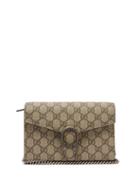 Gucci - Dionysus Chain-strap Gg-supreme Canvas Wallet - Womens - Beige Multi