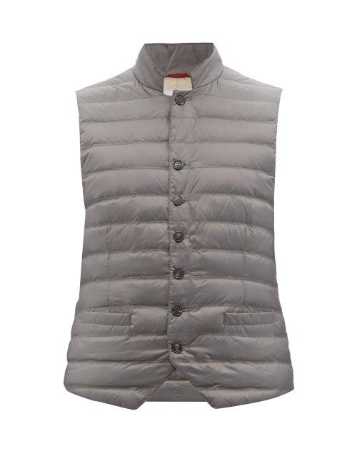 Brunello Cucinelli - Lightweight Quilted Down Gilet - Mens - Grey
