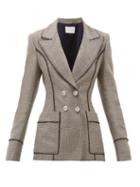 Matchesfashion.com Peter Pilotto - Double Breasted Lam Tweed Blazer - Womens - Silver Multi