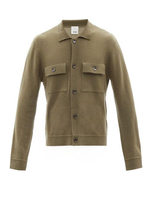 Allude - Patch-pocket Wool-blend Jacket - Mens - Green