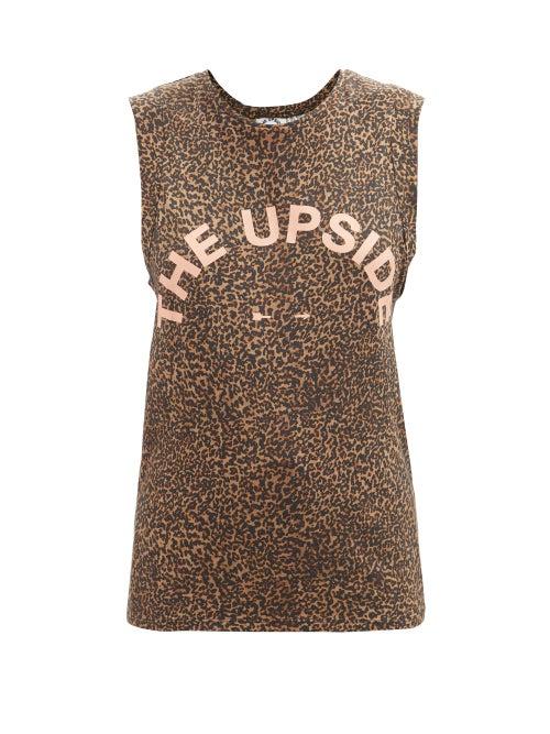 The Upside - Rococo Leopard-print Cotton-jersey Tank Top - Womens - Leopard