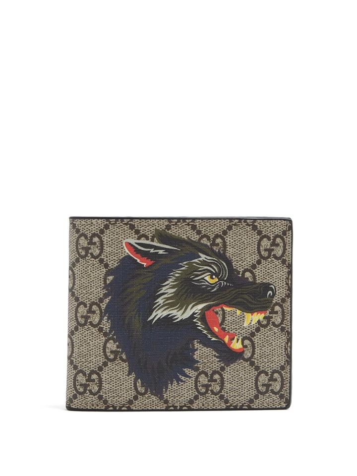 Gucci Gg Supreme Wolf-print Wallet