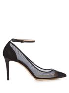 Jimmy Choo Tower 85mm Leather And Mesh Pumps