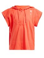 Matchesfashion.com Adidas By Stella Mccartney - Hooded Cotton Blend Piqu Sweatshirt - Womens - Orange