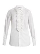 Bella Freud Dado Ruffle-trim Cotton Shirt