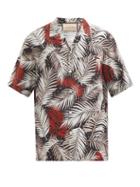 Gucci - Forest Night-print Poplin Bowling Shirt - Mens - Black Red