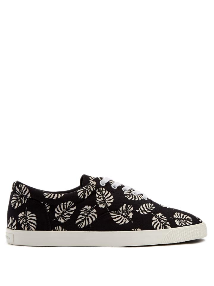 Dolce & Gabbana Palm-print Canvas Trainers