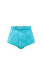 Matchesfashion.com Dodo Bar Or - Pamela Belted High-rise Bikini Briefs - Womens - Blue