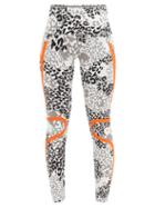 Matchesfashion.com Adidas By Stella Mccartney - Truepace High-rise Leopard-print Leggings - Womens - Black Print