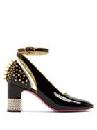 Gucci Stud-embellished Patent-leather Pumps
