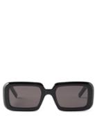 Saint Laurent - Rectangle Acetate Sunglasses - Womens - Black