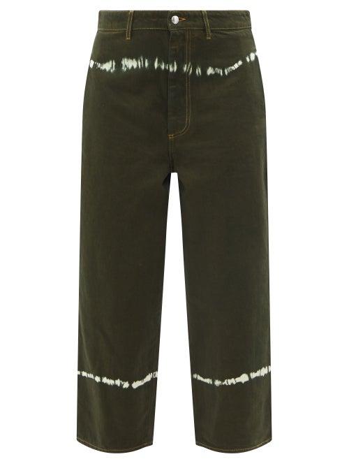 Ladies Rtw Marni - Tie-dye Wide-leg Jeans - Womens - Green