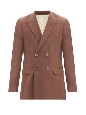 Matchesfashion.com Nanushka - Malvin Double-breasted Cady Suit Jacket - Mens - Brown