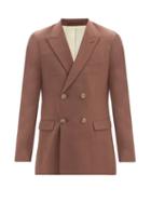 Matchesfashion.com Nanushka - Malvin Double-breasted Cady Suit Jacket - Mens - Brown