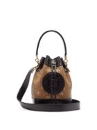 Matchesfashion.com Fendi - Mon Tresor Perforated Leather Bucket Bag - Womens - Tan Multi