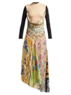 Matchesfashion.com Marine Serre - Scarf Print Cowl Back Handkerchief Hem Dress - Womens - Multi