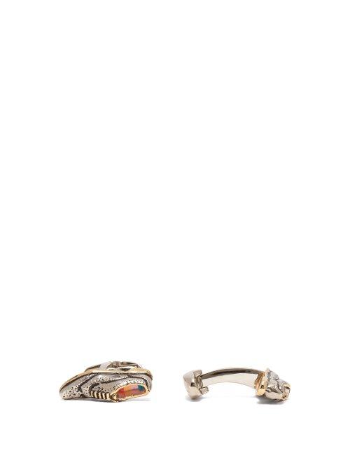 Matchesfashion.com Paul Smith - Brogue Cufflinks - Mens - Silver