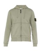 Matchesfashion.com Stone Island - Zip Through Cotton Hooded Sweatshirt - Mens - Green