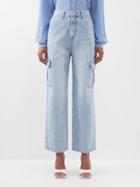 The Frankie Shop - Kai Cargo-pocket Wide-leg Jeans - Womens - Light Denim