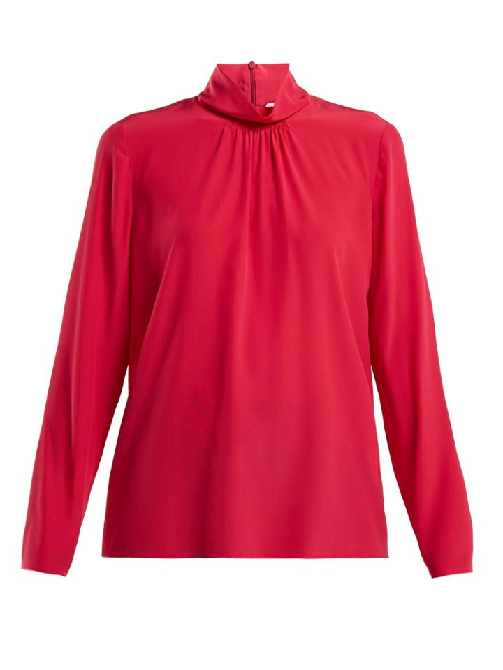 Redvalentino High-neck Silk Blouse