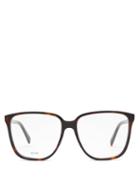 Matchesfashion.com Celine Eyewear - Tortoiseshell Effect Square Frame Sunglasses - Womens - Tortoiseshell