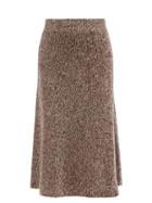 Chlo - High-rise Cashmere-blend Midi Skirt - Womens - Beige Multi