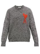 Matchesfashion.com Ami - Logo Intarsia Cotton Blend Sweater - Mens - Black