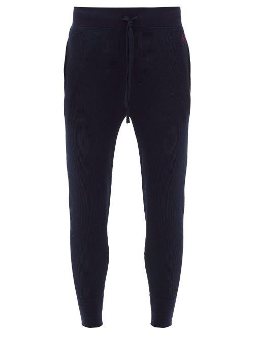 Matchesfashion.com Polo Ralph Lauren - Embroidered-logo Cotton-blend Pyjama Trousers - Mens - Navy