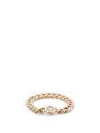 Matchesfashion.com Zo Chicco - Curb-chain Diamond & 14kt Gold Ring - Womens - Gold
