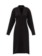Proenza Schouler - Hammered-crepe Shirt Dress - Womens - Black