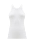 Matchesfashion.com Totme - Espera Ribbed Organic Cotton-blend Tank Top - Womens - White