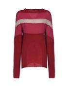 Matchesfashion.com Marni - Stripe-panelled Recycled-fibre Sweater - Womens - Red Stripe