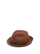 Matchesfashion.com Borsalino - Panama Ribbon Embellished Hat - Mens - Brown